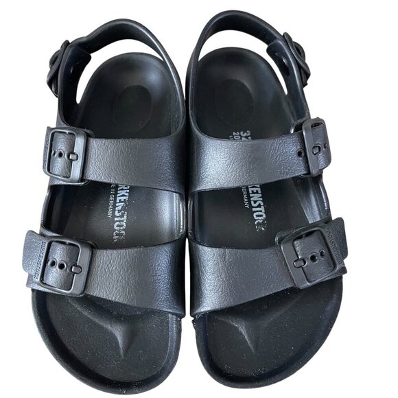 Birkenstock Kid Sandals Size 32 US 1 Black EVA Arizona Waterproof Buckle Comfort - Picture 1 of 8